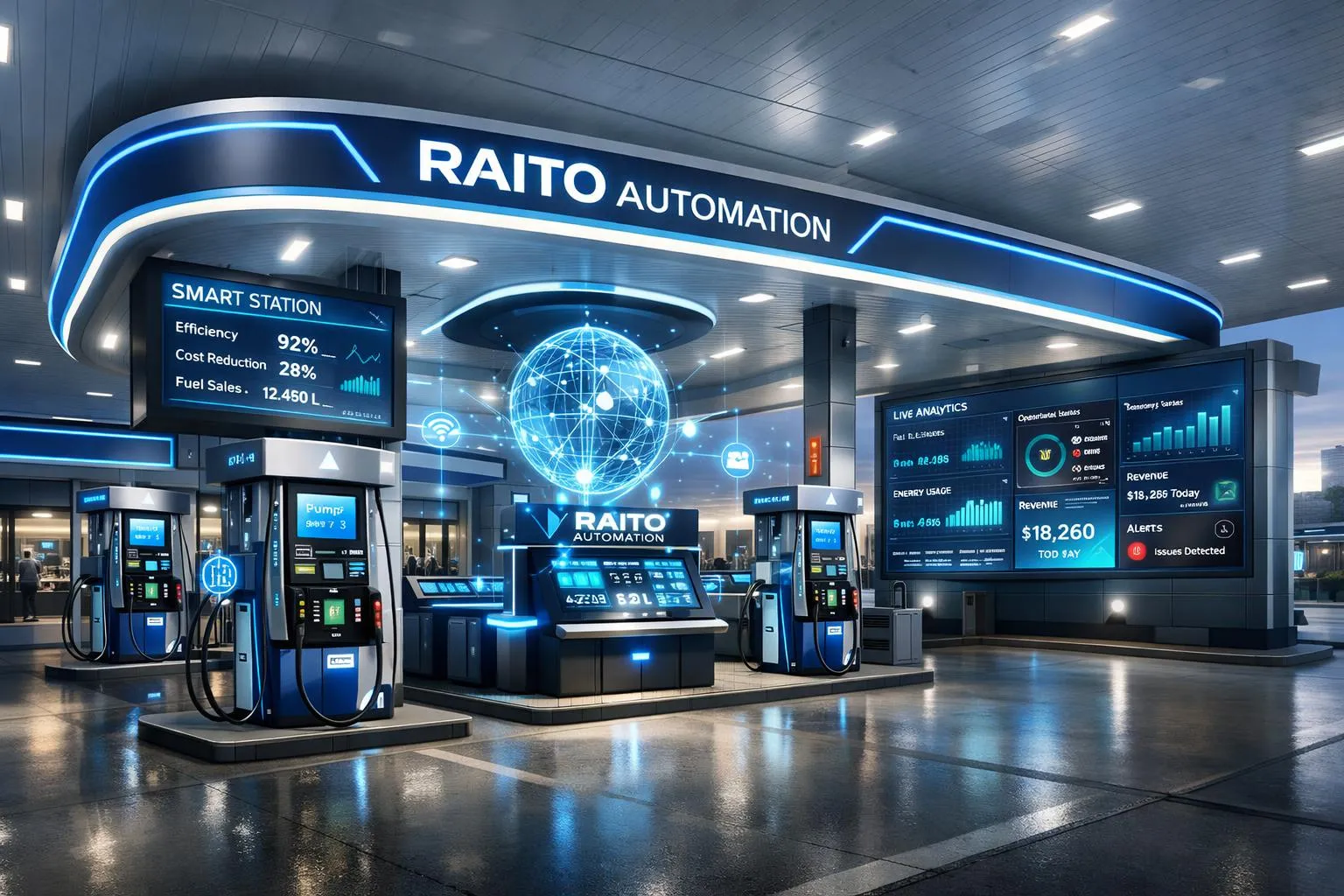 أتمتة محطات الوقود المعتمدة على Raito Automation