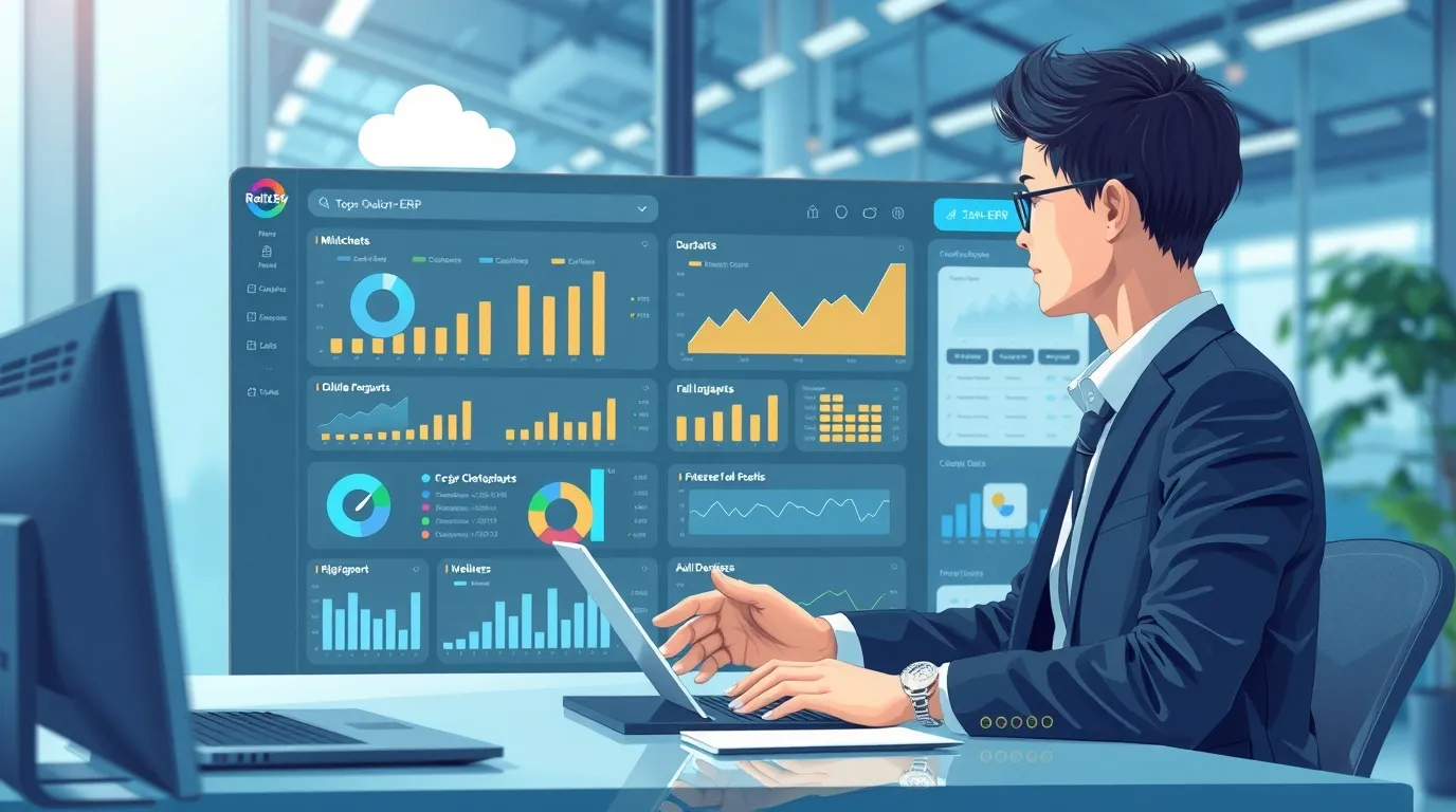 لوحات تحكم تفاعلية مدعومة بتقنيات Raito-ERP